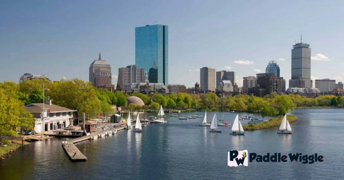 Kayak launch point On Charles River.