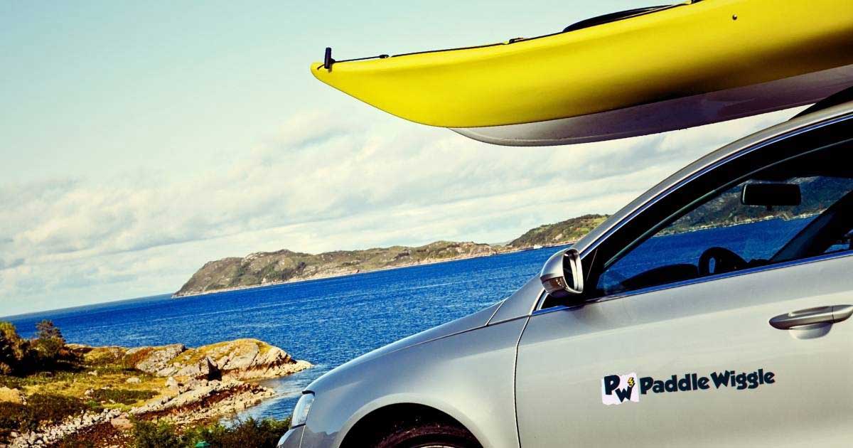 Transporting a kayak without roof rack.