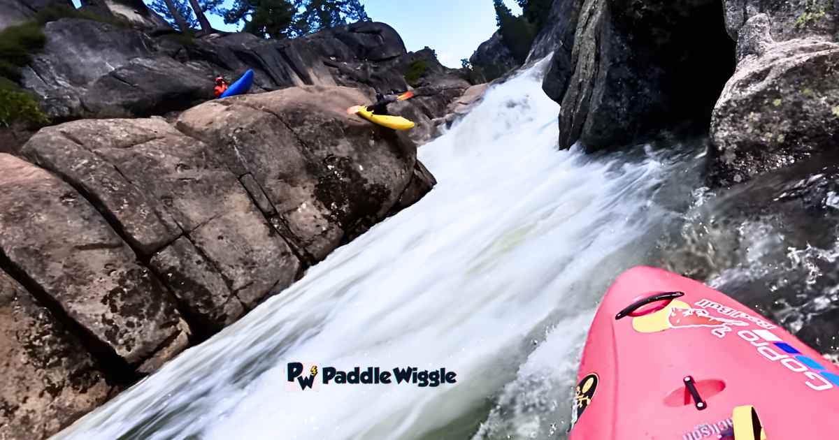 Explaining the power and unpredictability of whitewater rapids in kayaking.