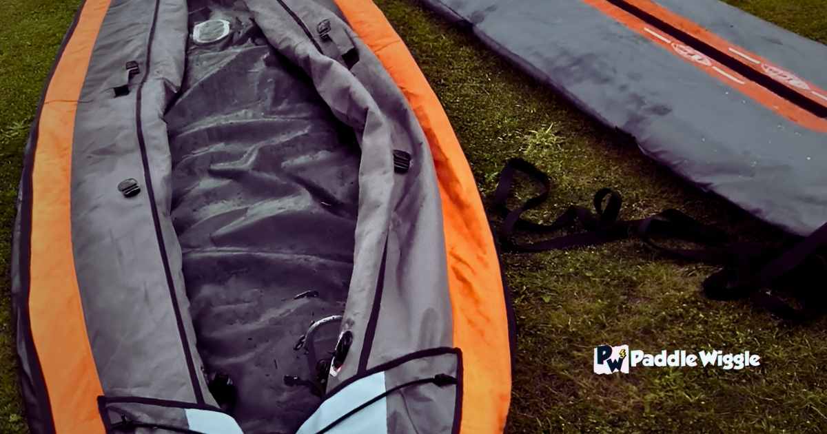 Air drying an inflatable kayak