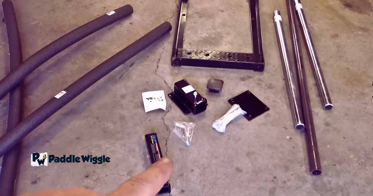 Materials for building a kayak rack for RV.