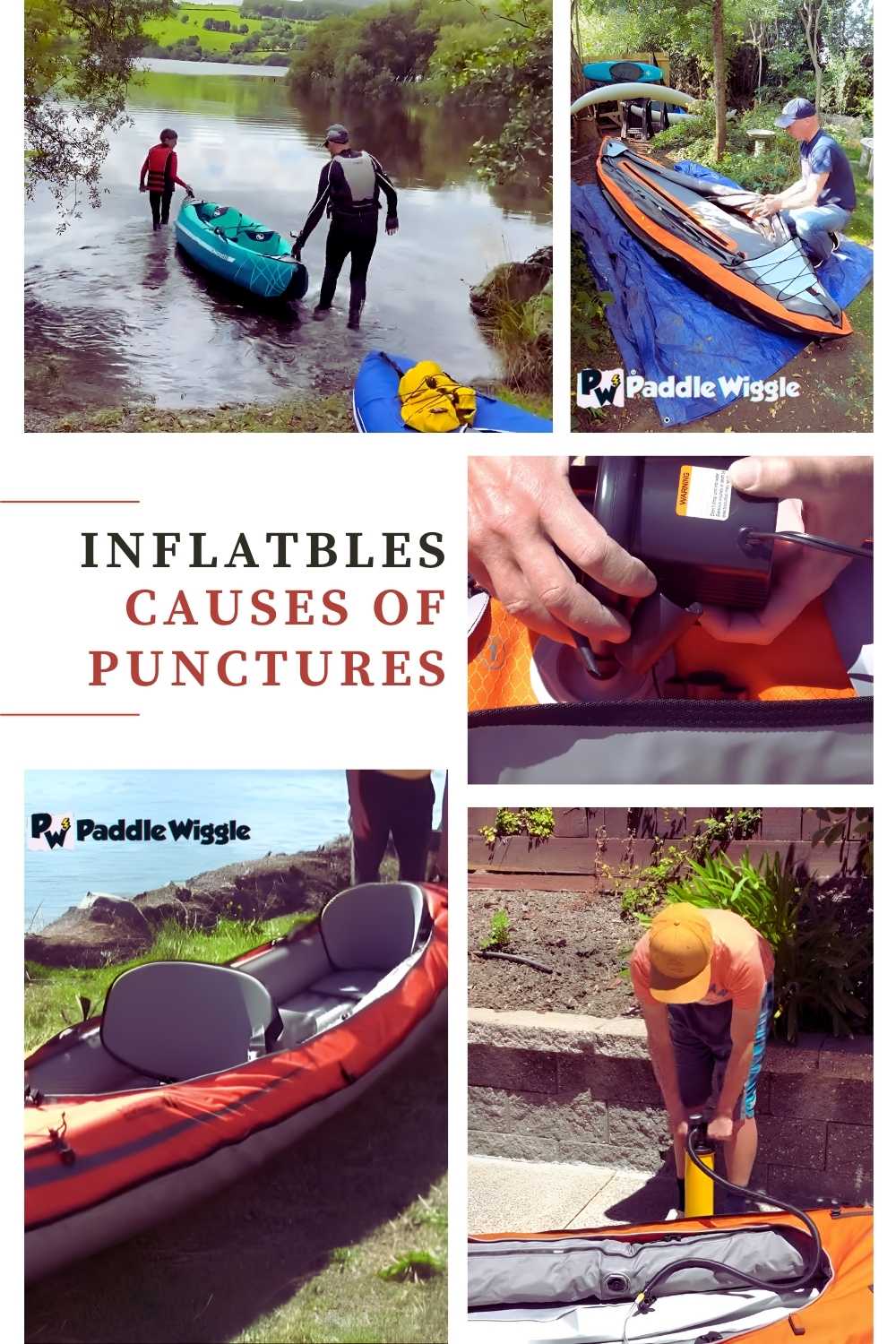 Exploring the common causes of punctures of an inflatable kayak.