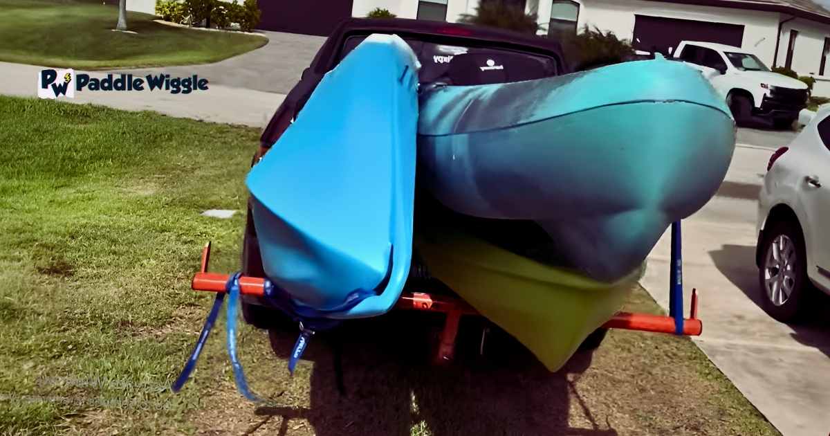 Using truck bed extenders for hauling kayaks on Truck.