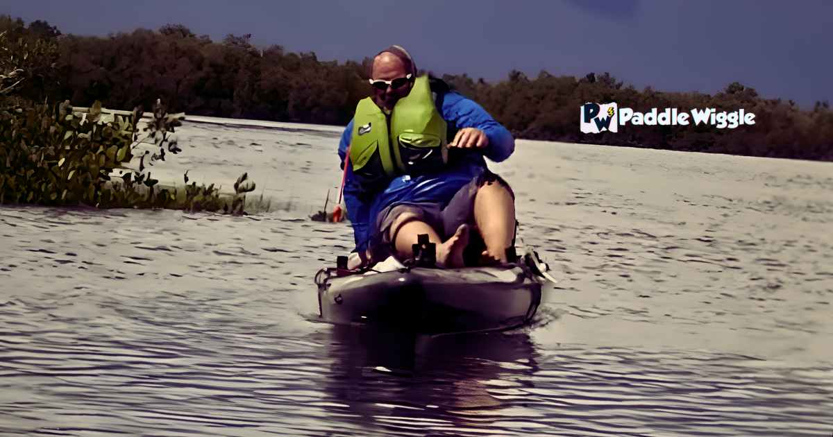 Distributing the weight in a tandem kayak for single paddler.