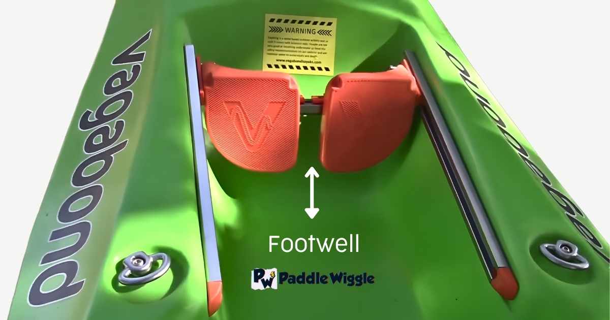 Footwell in a sit on top kayak